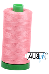 Aurifil Mako 40wt 2-ply Cotton 1000 m 1094 yd. spool - 2435 Peachy Pink